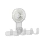 Gancio di stoccaggio multifunzionale con ventosa per uso domestico, gancio adesivo senza tracce (trasparente)