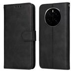 Custodia a libro in pelle con texture di vitello per Honor Magic7 Classic (nero)