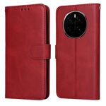 Custodia per telefono in pelle con texture di vitello classica per Honor Magic7 (rosso)