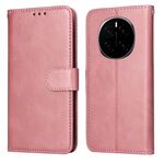 Custodia per telefono in pelle con texture di vitello classica per Honor Magic7 (oro rosa)