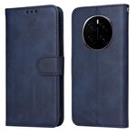 Custodia per telefono in pelle con texture di vitello classica per Honor Magic7 (blu)
