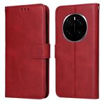 Custodia per telefono in pelle con texture di vitello classica per Honor Magic7 Pro (rosso)