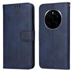 Custodia per telefono in pelle con texture di vitello classica per Honor Magic7 Pro (blu)