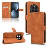 Custodia in pelle magnetica con chiusura a scatto per Honor Magic7 Pro (marrone)