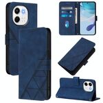 Per Tecno Spark 30 5G / Pova 6 Neo 5G Custodia a tracolla in pelle con stampa 3D (blu)