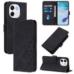 Per Tecno Spark 30 5G / Pova 6 Neo 5G Custodia a tracolla in pelle con stampa 3D (nera)