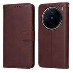 Per vivo X200 Classic Calf Texture Custodia Flip in Pelle per Telefono (Marrone)