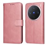 Per vivo X200 Pro mini Custodia per telefono in pelle con texture di vitello classica (oro rosa)