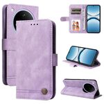Per OPPO Find X8 Skin Feel Life Tree Custodia in pelle con bottoni in metallo (viola)