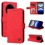 Per OPPO Find X8 Pro Custodia in pelle con bottoni in metallo Life Tree Skin Feel (rosso)
