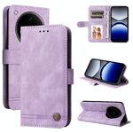 Per OPPO Find X8 Pro Skin Feel Life Tree Custodia in pelle con bottoni in metallo (viola)