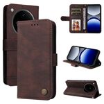 Per OPPO Find X8 Pro Custodia in pelle con bottoni in metallo Life Tree Skin Feel (marrone)