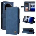 Per OPPO Find X8 Pro Custodia in pelle con bottoni in metallo Life Tree Skin Feel (blu)