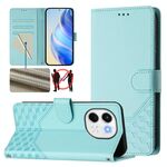 Per Tecno Spark 30 5G Custodia per telefono in pelle con stampa a nido d'ape RFID (verde menta)