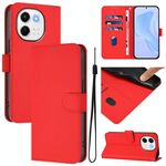 Per Tecno Spark 30 5G / Pova 6 Neo 5G Custodia in pelle tinta unita effetto pelle con cordino (rosso)