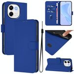 Per Tecno Spark 30 5G / Pova 6 Neo 5G Custodia in pelle tinta unita con cordino (blu scuro)