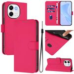 Per Tecno Spark 30 5G / Pova 6 Neo 5G Custodia in pelle tinta unita con cordino (rosso rosa)