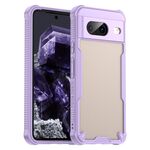 Per Google Pixel 8 Armor Glaze PC Hybrid TPU Custodia per telefono (viola)