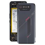 Per Asus ROG Phone 6 AI2201-C AI2201-F Cover posteriore in vetro per batteria con cavo NFC/Light (nero rosso)