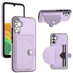 Custodia per telefono in pelle antiurto per Samsung Galaxy A34 5G con porta carte (viola)