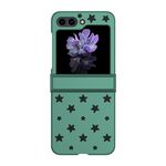 Per Samsung Galaxy Z Flip5 Star Pattern PC Skin Feel Custodia per telefono antiurto (verde)