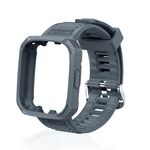 Per Redmi Watch 3 cinturino in silicone integrato con trama in fibra di carbonio (grigio scuro)