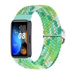 Per cinturino per orologio con fibbia intrecciata in nylon Huawei Band 8 (verde colorato)