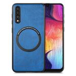 Per Samsung Galaxy A50 Custodia per cellulare con cover posteriore in pelle tinta unita (blu)