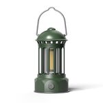 Lampada da campeggio portatile COB ricaricabile Lampada da tenda per atmosfera Lampada retrò, dimensioni: verde piccolo