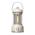 Modello di batteria COB Lampada da campeggio portatile per esterni Lampada da tenda per atmosfera Lampada retrò, dimensioni: Big Beige