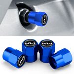 3 set / 12 pezzi per KIA KN Tappo decorativo in metallo con nucleo valvola pneumatici per auto (blu)