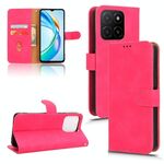 Custodia in pelle magnetica con chiusura magnetica per Honor X5b 4G (rosso rosa)