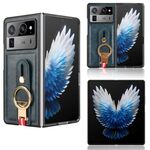 Per Tecno Phantom V Fold2 Custodia per telefono in pelle con cinturino posteriore (blu)