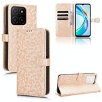 Per Honor X5b 4G / X5b Plus 4G Custodia in pelle con trama a nido d'ape (oro)