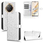 Per Honor X9c 5G / Magic7 Lite 5G Custodia in pelle con trama a nido d'ape (argento)