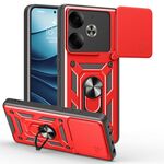 Per Tecno Pova 6 Custodia per fotocamera scorrevole in TPU+PC (rosso)