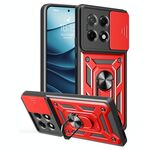 Per Tecno Camon 30S Custodia per fotocamera scorrevole TPU+PC (rosso)