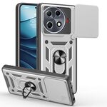 Per Tecno Camon 30S Pro Custodia per fotocamera scorrevole in TPU+PC (argento)