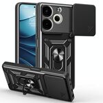 Per Tecno Pova 6 Neo 4G Custodia per fotocamera scorrevole in TPU+PC (nero)