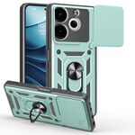 Per Tecno Pova 6 Neo 4G Custodia per fotocamera scorrevole Design TPU+PC Custodia per telefono (verde)