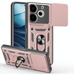 Per Tecno Pova 6 Neo 4G Custodia per fotocamera scorrevole in TPU+PC (oro rosa)