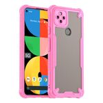 Per Google Pixel 5a Armor Glaze PC Hybrid TPU Custodia per telefono (rosa)