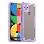 Per Google Pixel 5a Armor Glaze PC Hybrid TPU Custodia per telefono (viola)