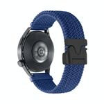 Cinturino per orologio in nylon intrecciato con bottone automatico da 22 mm (blu)