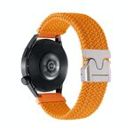 Cinturino per orologio in nylon intrecciato con bottone automatico da 22 mm (arancione)