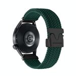 Cinturino per orologio in nylon intrecciato con bottone automatico da 22 mm (verde giungla)