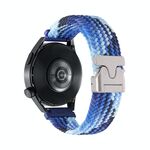Cinturino per orologio in nylon intrecciato con bottone automatico da 22 mm (blu colorato)