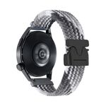 Cinturino per orologio in nylon intrecciato con bottone automatico da 22 mm (nero colorato)