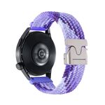 Cinturino per orologio in nylon intrecciato con bottone automatico da 22 mm (viola colorato)