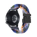 Cinturino per orologio in nylon intrecciato con bottone automatico da 22 mm (denim)